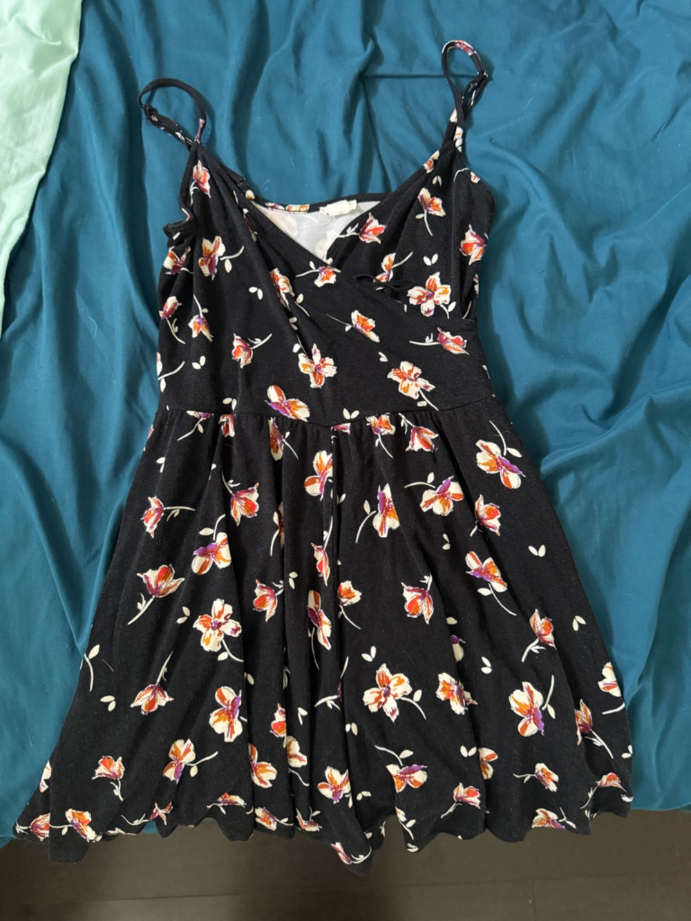 Black Floral Cami Romper